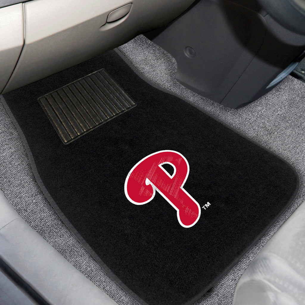 Fanmats - MLB - Philadelphia Phillies 2-pc Embroidered Car Mat Set 17''x25.5''
