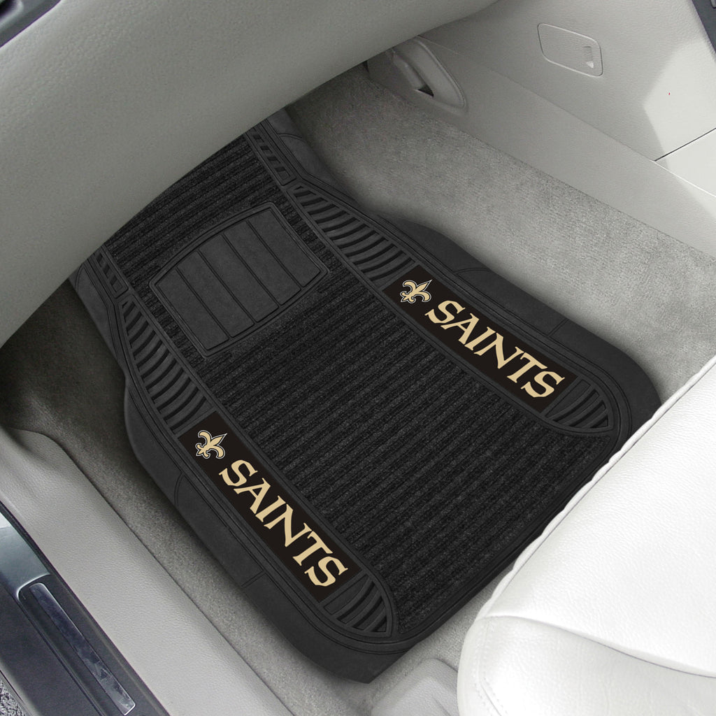 Fanmats - NFL - New Orleans Saints 2-pc Deluxe Car Mat Set 21''x27''