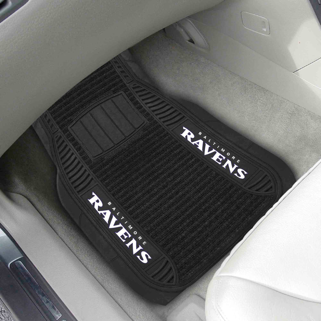 Fanmats - NFL - Baltimore Ravens 2-pc Deluxe Car Mat Set 21''x27''