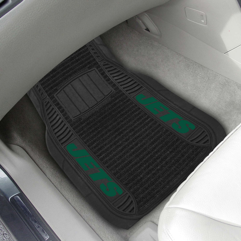 Fanmats - NFL - New York Jets 2-pc Deluxe Car Mat Set 21''x27''