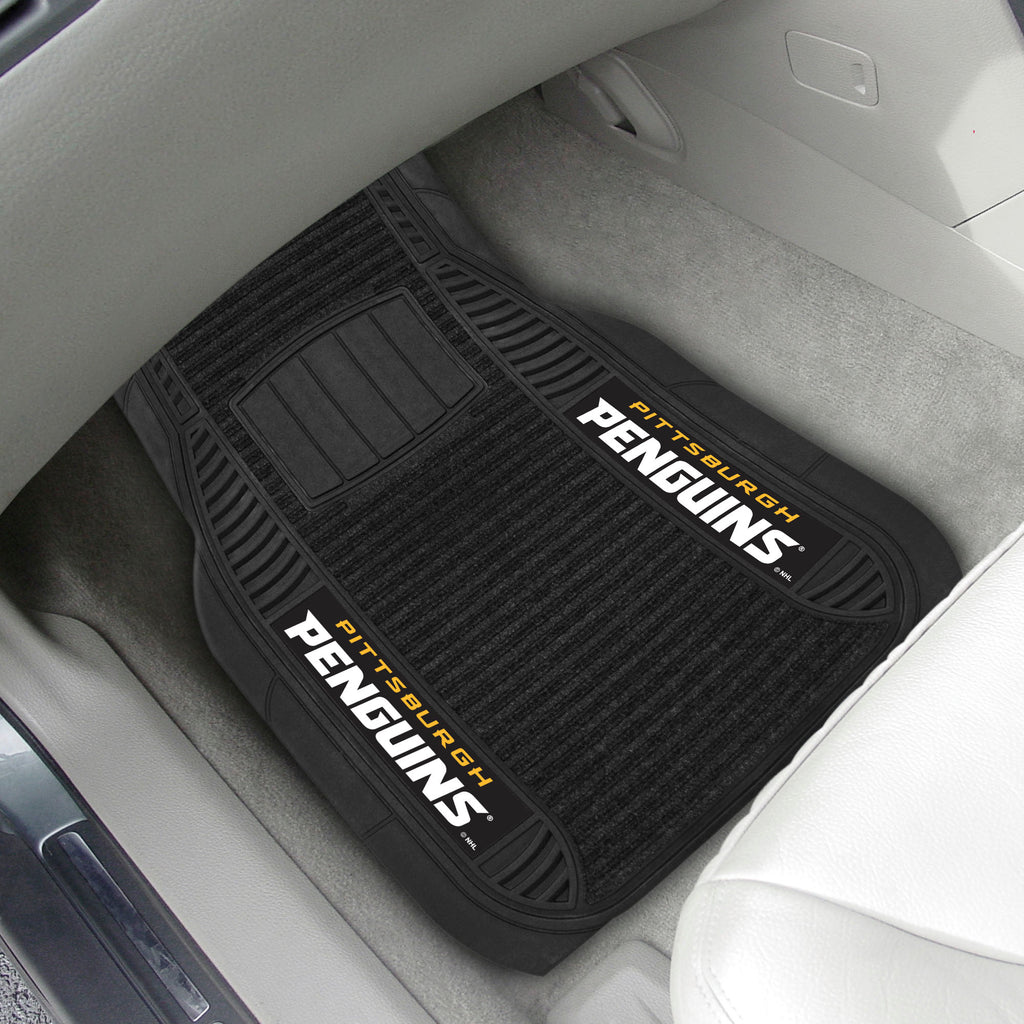 Fanmats - NHL - Pittsburgh Penguins 2-pc Deluxe Car Mat Set 21''x27''