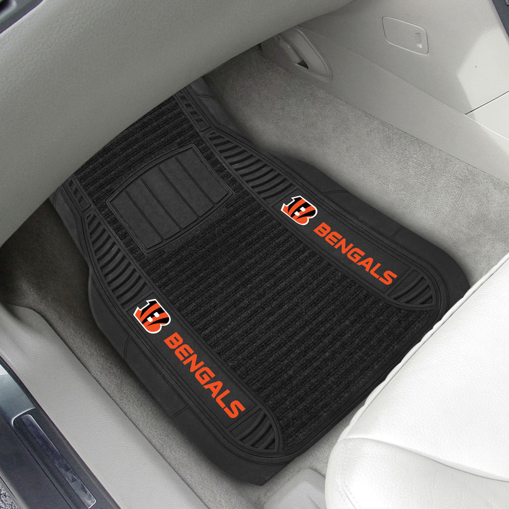 Fanmats - NFL - Cincinnati Bengals 2-pc Deluxe Car Mat Set 21''x27''