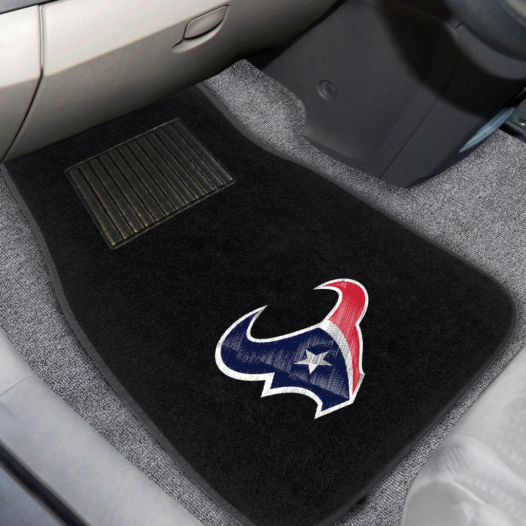 Fanmats - NFL - Houston Texans 2-pc Embroidered Car Mat Set 17''x25.5''