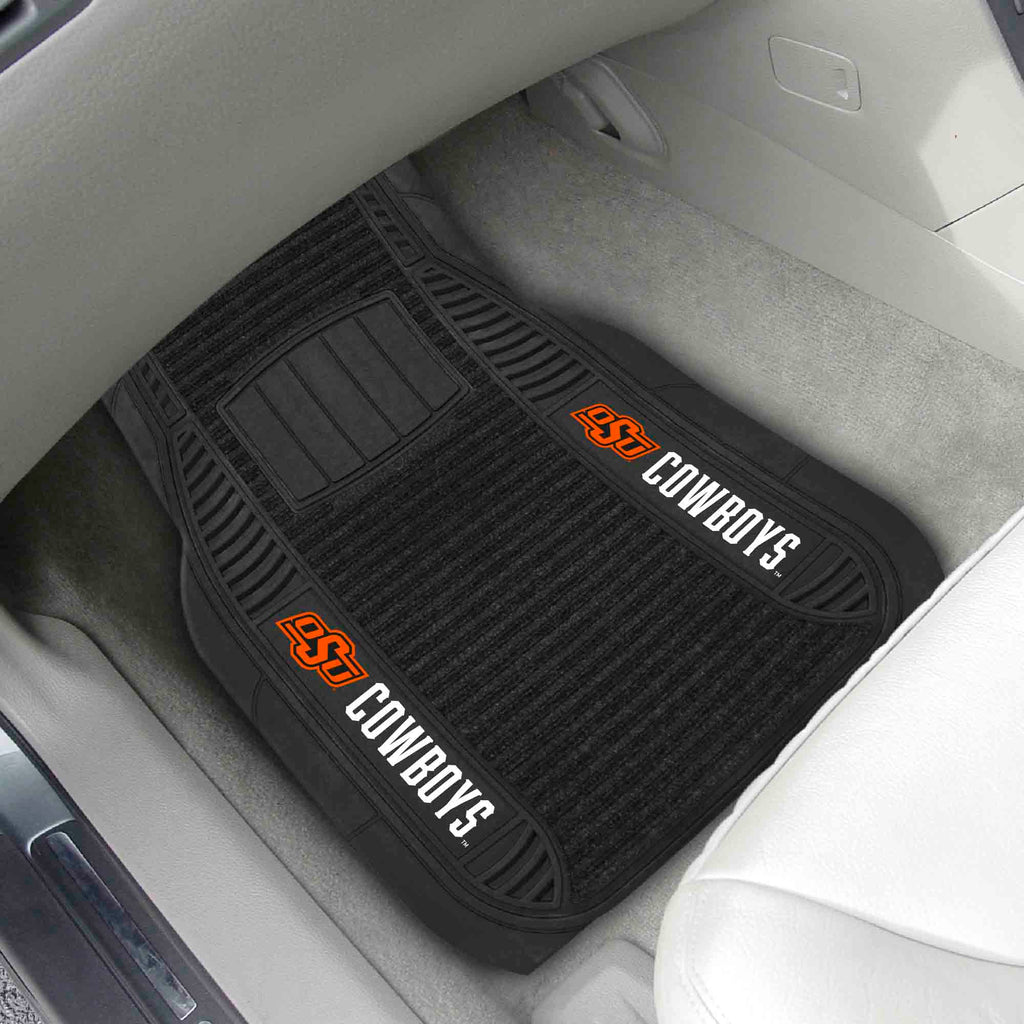 Fanmats - Oklahoma State University 2-pc Deluxe Car Mat Set 21''x27''