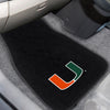 Fanmats - University of Miami 2-pc Embroidered Car Mat Set 17''x25.5''