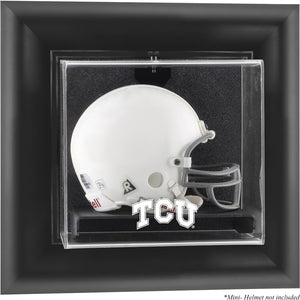 TCU Horned Frogs Black Framed Wall-Mountable Mini Helmet Display Case