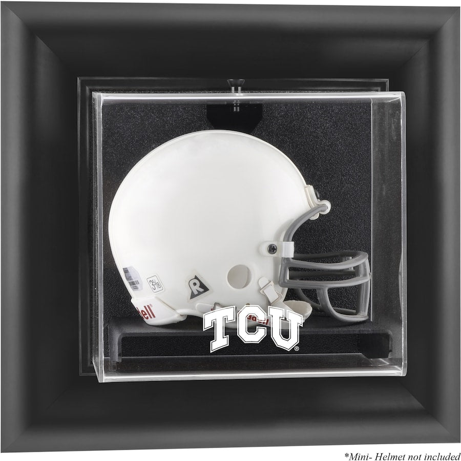 TCU Horned Frogs Black Framed Wall-Mountable Mini Helmet Display Case