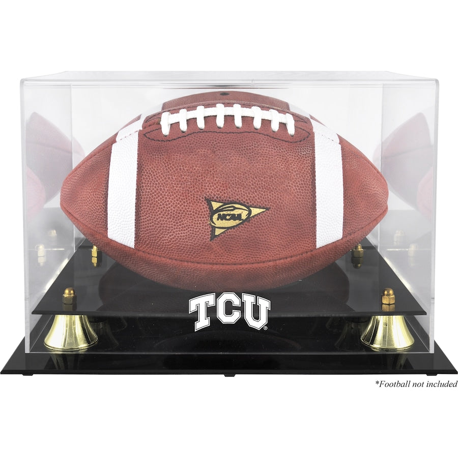 TCU Horned Frogs Golden Classic Football Display Case with Mirror Back