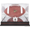 Auburn Tigers Mahogany Base Logo Football Display Case with Mirror Back