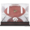 Iowa Hawkeyes Mahogany Base Logo Football Display Case with Mirror Back