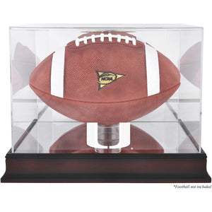 Miami Hurricanes Mahogany Base Logo Football Case with Mirror Back