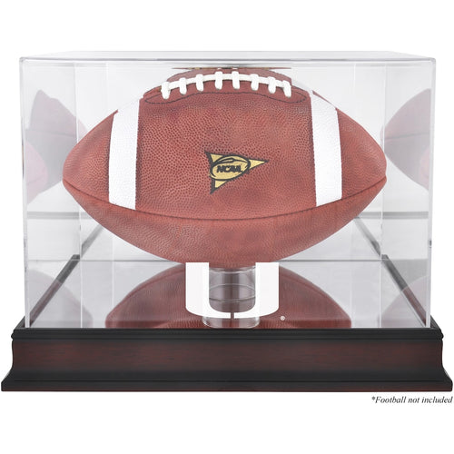 Miami Hurricanes Mahogany Base Logo Football Case with Mirror Back