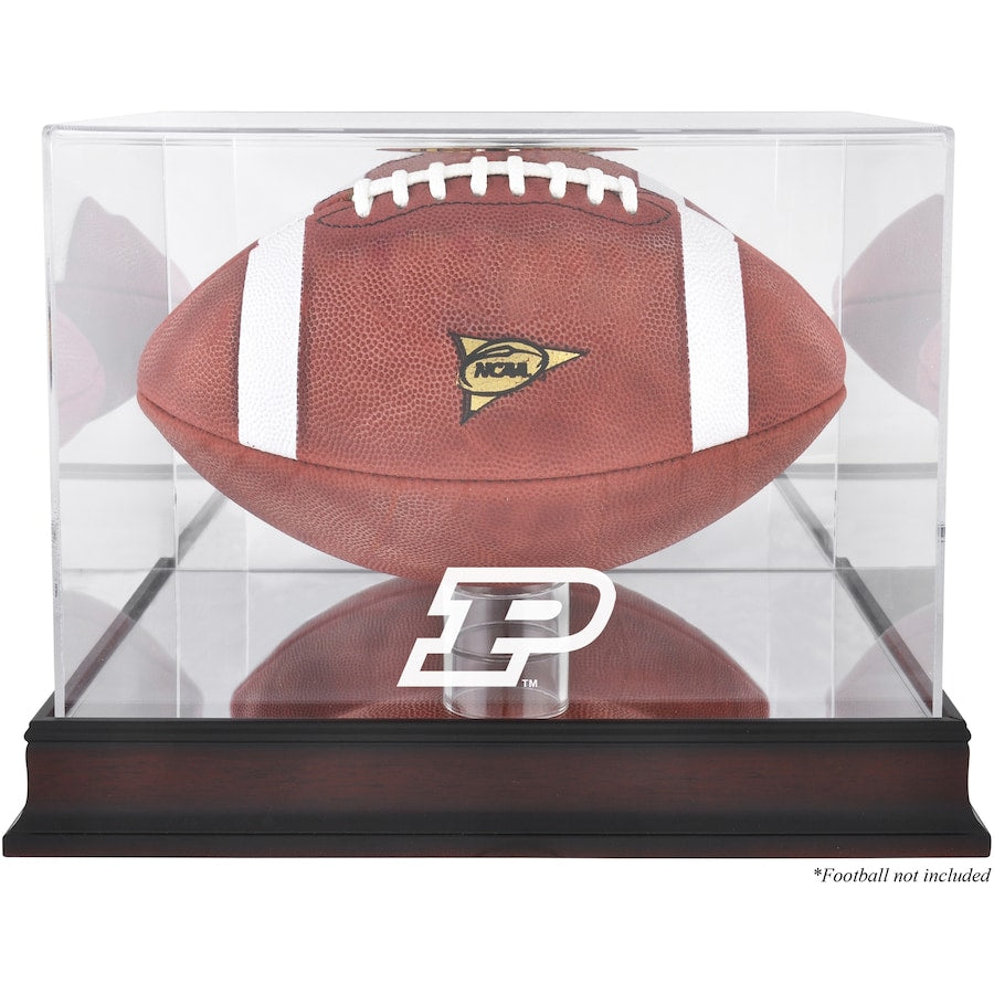 Purdue Boilermakers Mahogany Base Logo Football Case with Mirror Back