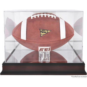 Texas Tech Red Raiders Mahogany Base Logo Football Case with Mirror Back