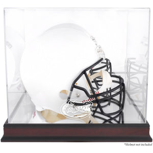 Florida Gators Mahogany Base Team Logo Helmet Display Case with Mirrored Back
