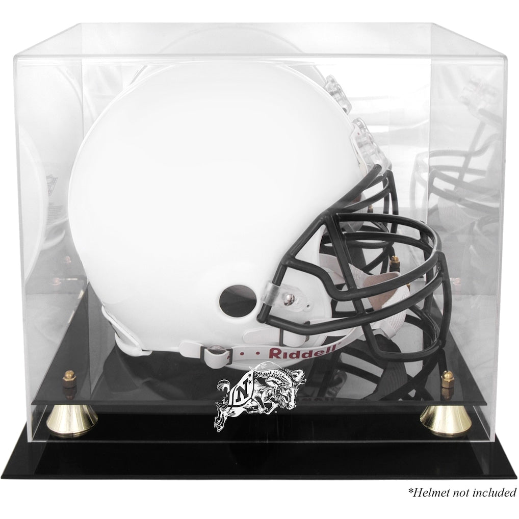 Navy Midshipmen Golden Classic Team Logo Helmet Display Case with Mirrored Back