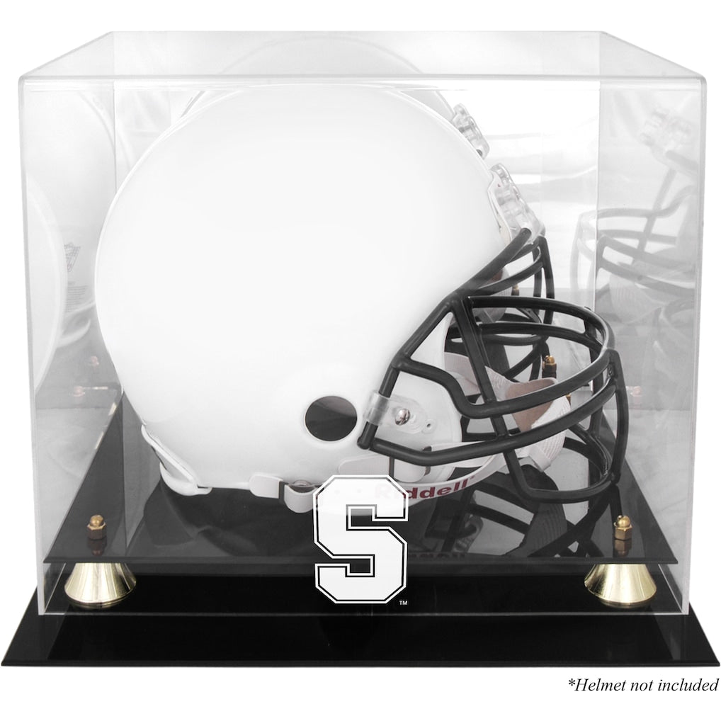 Stanford Cardinal Golden Classic Logo Helmet Display Case with Mirror Back