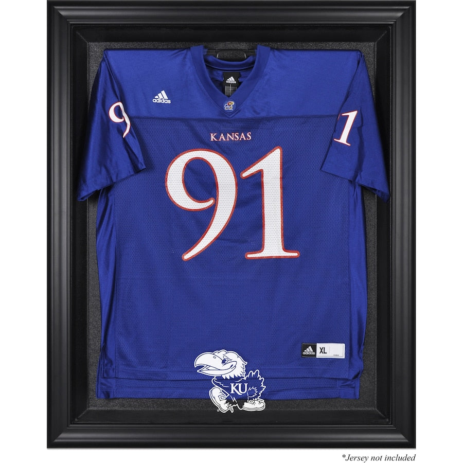 Kansas Jayhawks Black Framed Logo Jersey Display Case