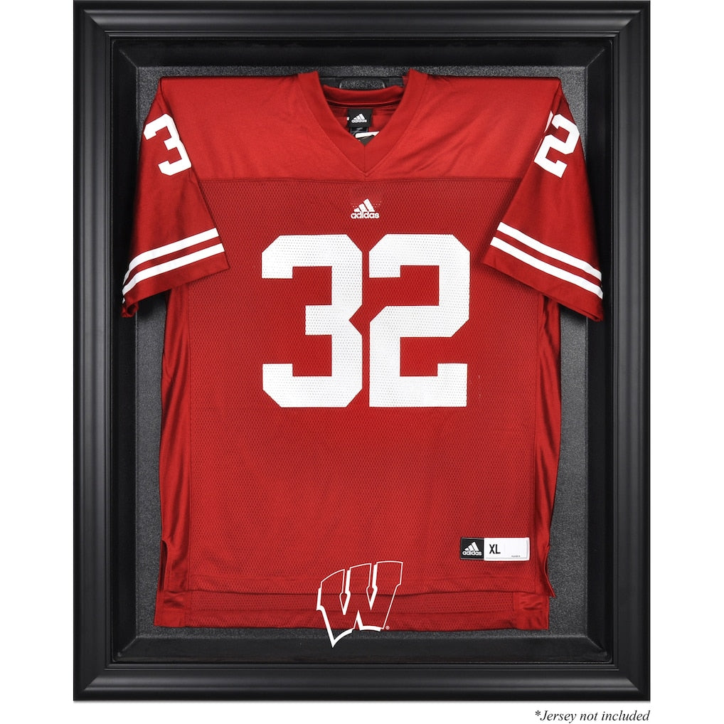 Wisconsin Badgers Black Framed Logo Jersey Display Case