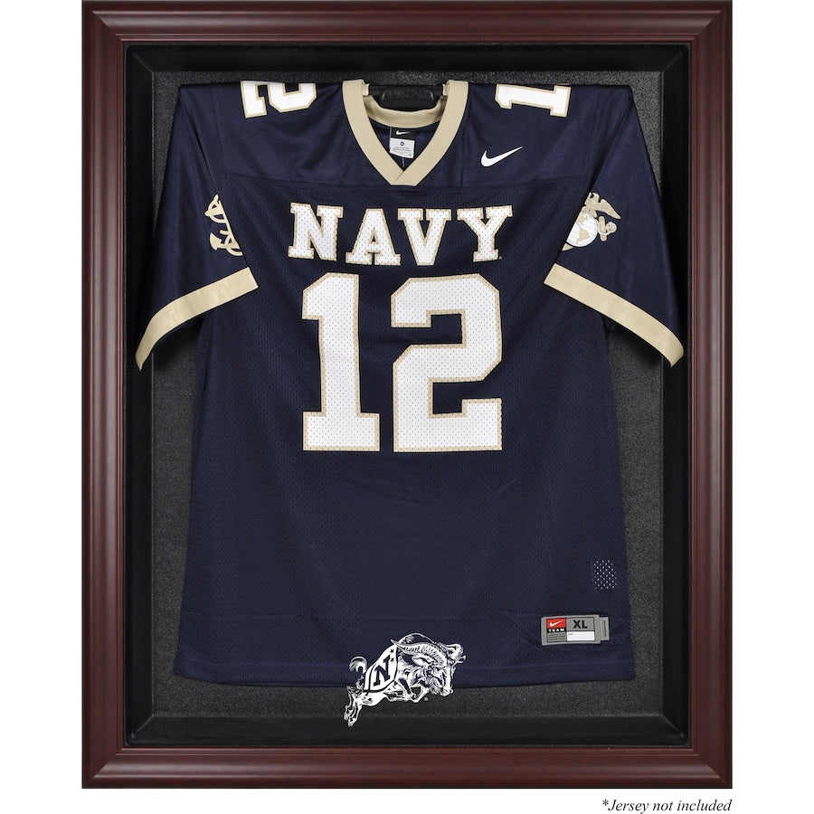 Navy Midshipmen Mahogany Framed Logo Jersey Display Case