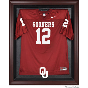 Oklahoma Sooners Mahogany Framed Logo Jersey Display Case