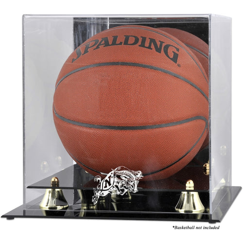 Navy Midshipmen Logo Basketball Golden Classic Logo Basketball Display Case with Mirror Back