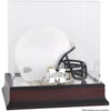 Mississippi State Bulldogs Mahogany Logo Mini Helmet Display Case with Mirror Back