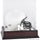 Nebraska Huskers Mahogany Logo Mini Helmet Display Case with Mirror Back