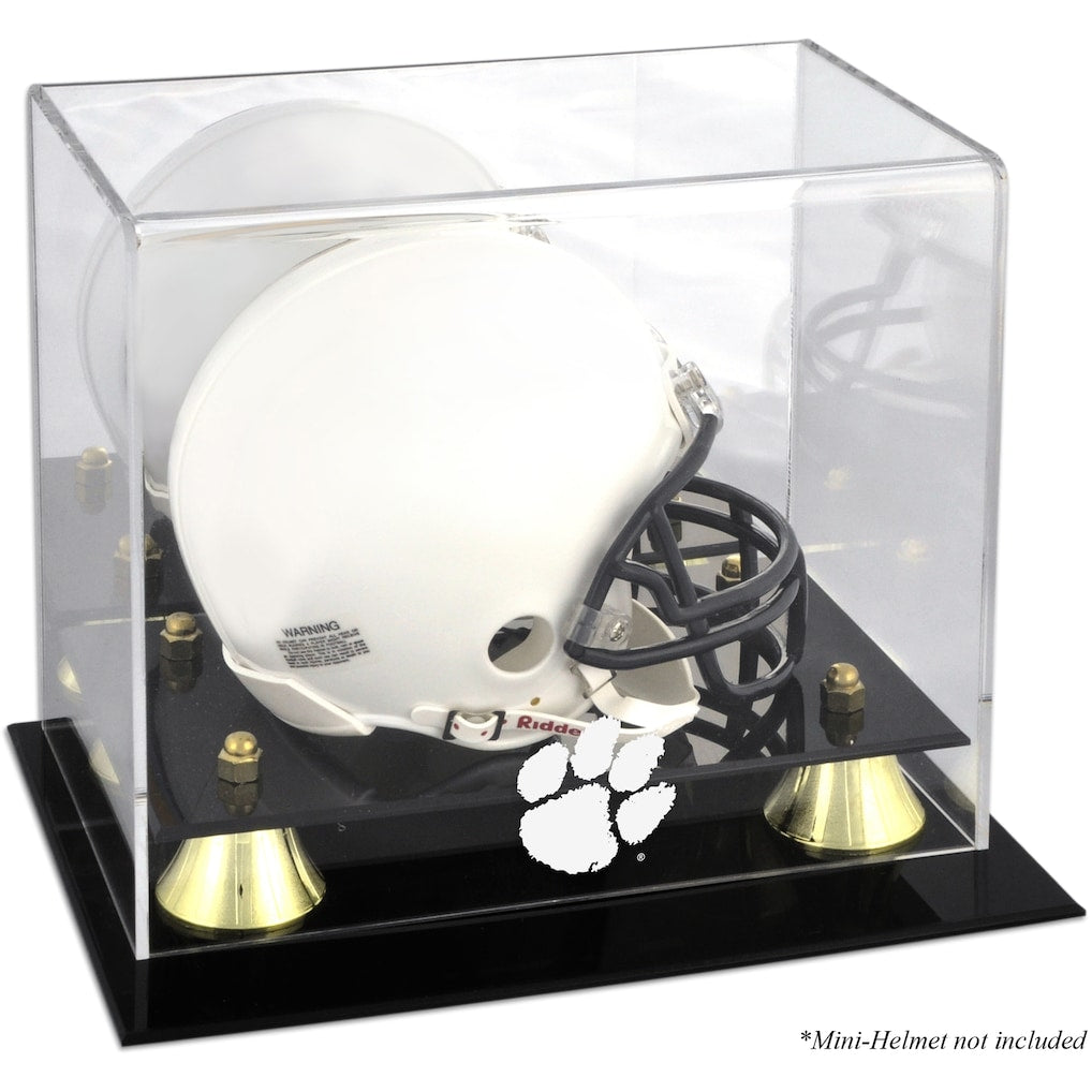 Clemson Tigers Golden Classic Logo Mini Helmet Display Case