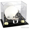 Miami Hurricanes Golden Classic Logo Mini Helmet Display Case