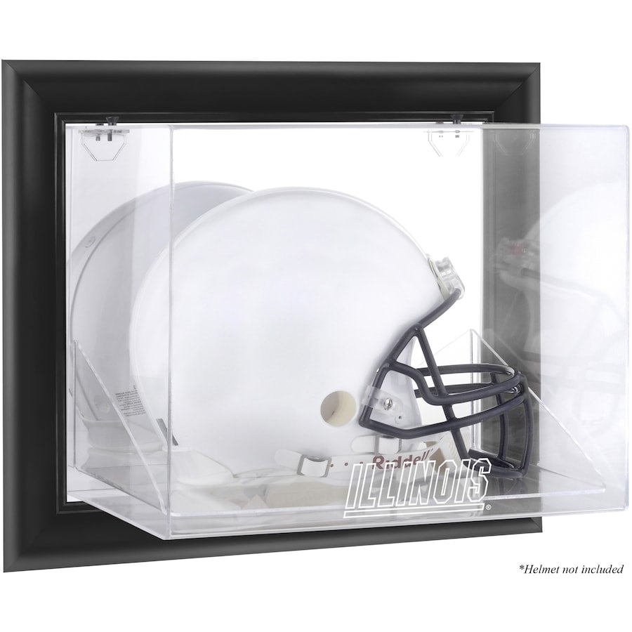 Illinois Fighting Illini Black Framed Wall-Mountable Helmet Display Case