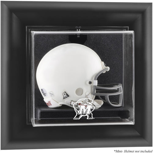 Maryland Terrapins Black Framed Wall-Mountable Mini Helmet Display Case