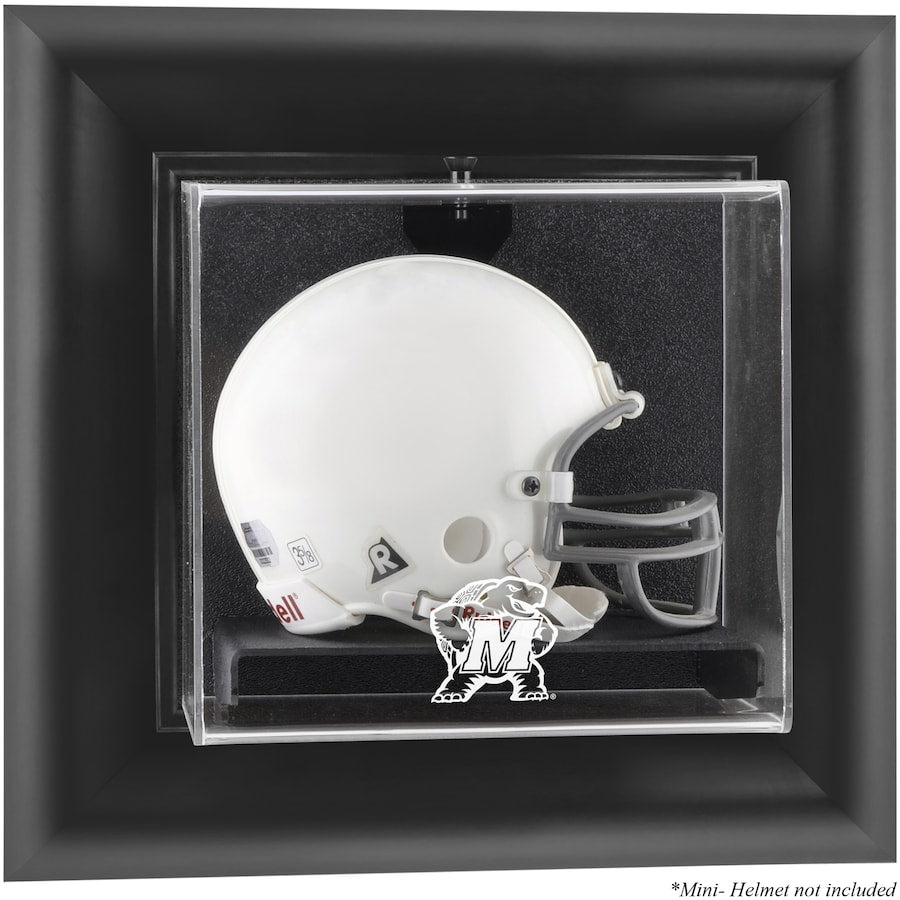 Maryland Terrapins Black Framed Wall-Mountable Mini Helmet Display Case