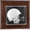 Cal Bears Brown Framed Wall-Mountable Mini Helmet Display Case