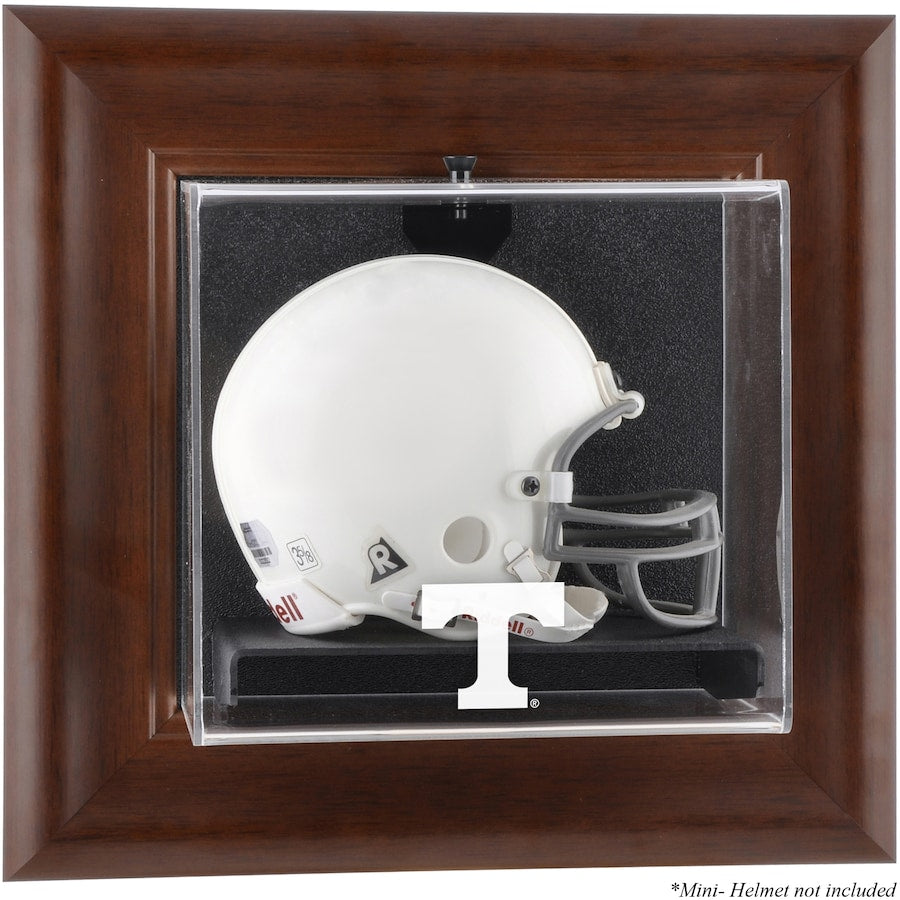 Tennessee Volunteers Brown Framed Wall-Mountable Mini Helmet Display Case