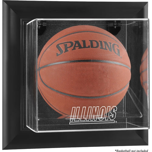 Illinois Fighting Illini Black Framed Wall-Mountable Basketball Display Case