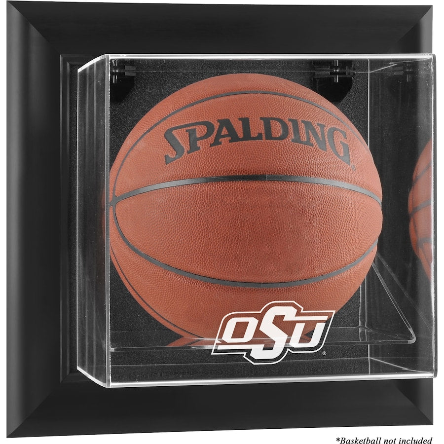 Oklahoma State Cowboys Black Framed Wall-Mountable Basketball Display Case