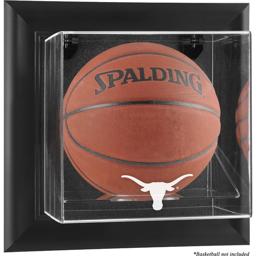 Texas Longhorns Black Framed Wall-Mountable Basketball Display Case