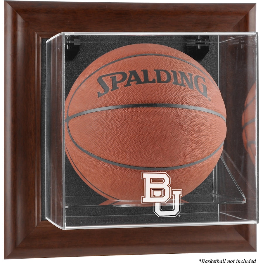 Baylor Bears Brown Framed Logo Wall-Mountable Basketball Display Case