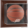 Navy Midshipmen Brown Framed Wall-Mountable Basketball Display Case