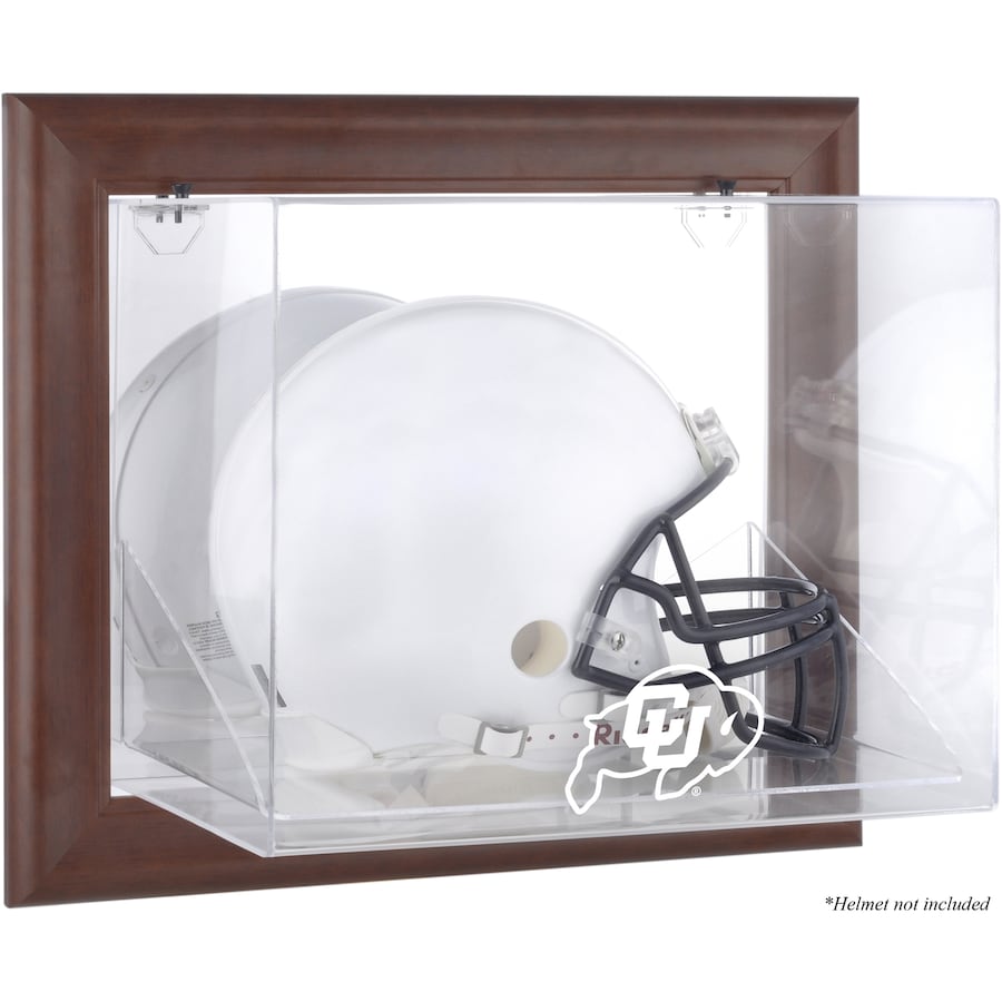 Colorado Buffaloes Brown Framed Wall-Mountable Helmet Display Case