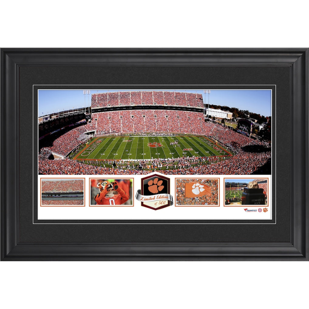 Memorial Stadium Clemson Tigers Framed Panoramic Collage-Limited Edition of 500
