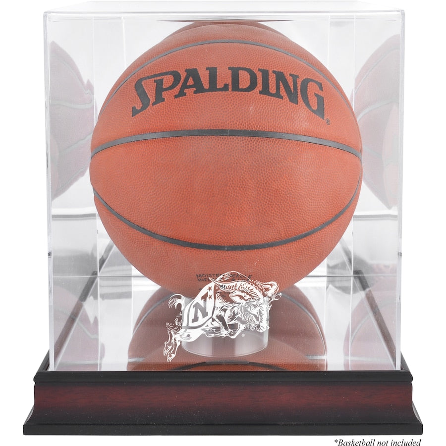 Navy Midshipmen Mahogany Antique Finish Basketball Display Case with Mirror Back