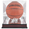 Navy Midshipmen Mahogany Antique Finish Basketball Display Case with Mirror Back