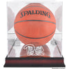 Pittsburgh Panthers Mahogany Antique Finish Basketball Display Case with Mirror Back