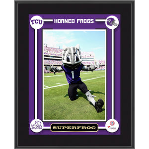 TCU Horned Frogs Superfrog Mascot 10.5'' x 13'' Sublimated Plaque