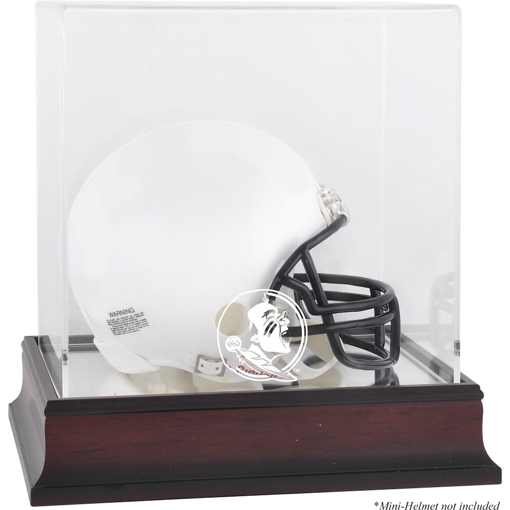 Florida State Seminoles (FSU) Mahogany (2014 - Present Logo) Mini Helmet Display Case