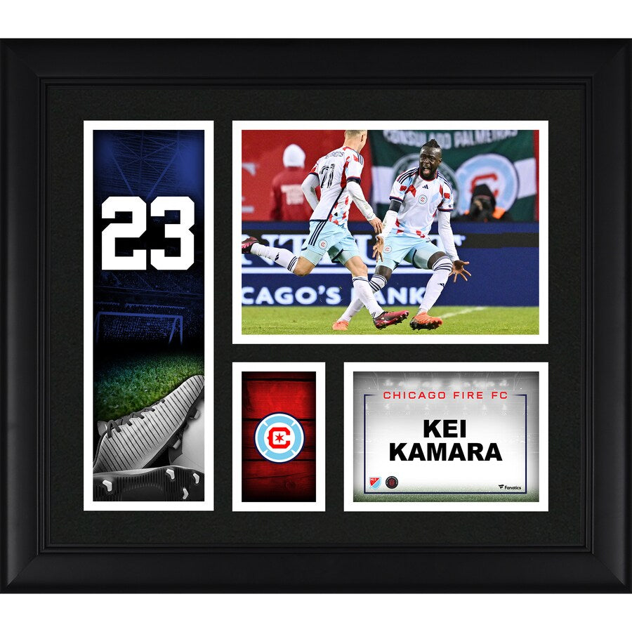 Kei Kamara Chicago Fire Framed 15'' x 17'' Player Core Collage