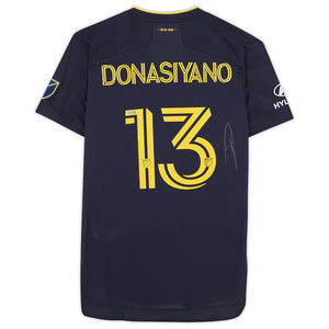 Irakoze Donasiyano Nashville SC Autographed Match-Used #13 Navy Jersey from the 2022 MLS Season
