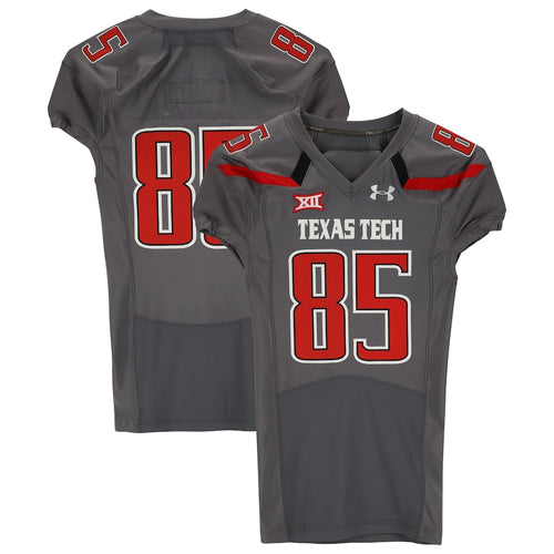 Texas Tech Red Raiders Team-Issued #85 Gray Jersey from the 2014 NCAA Football Season